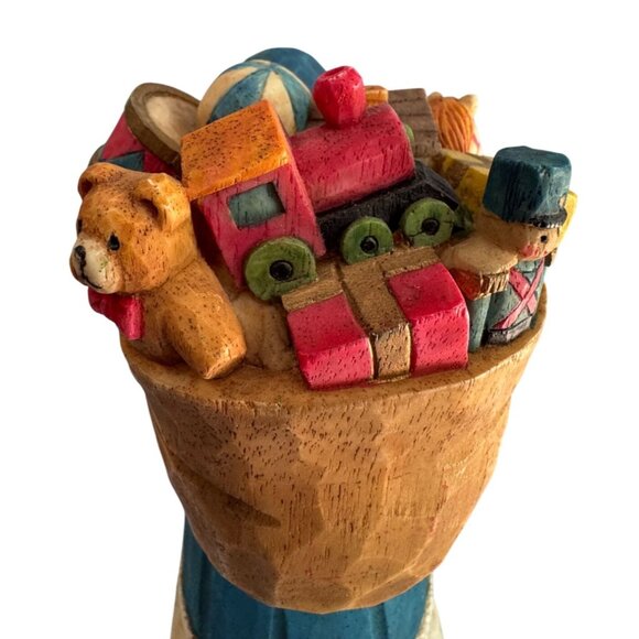 Kurt Adler Santa Figurine Blue Coat Resin 10.5" Hand-Painted Collectible Heavy - Picture 5 of 8